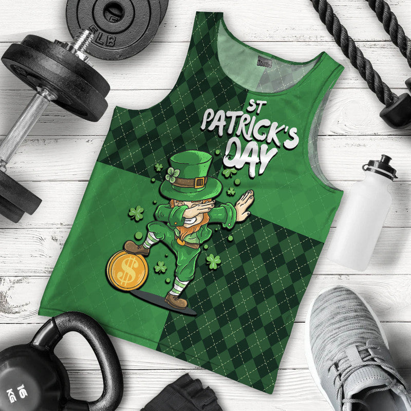 st-patricks-day-leprechaun-dabbing-men-tank-top