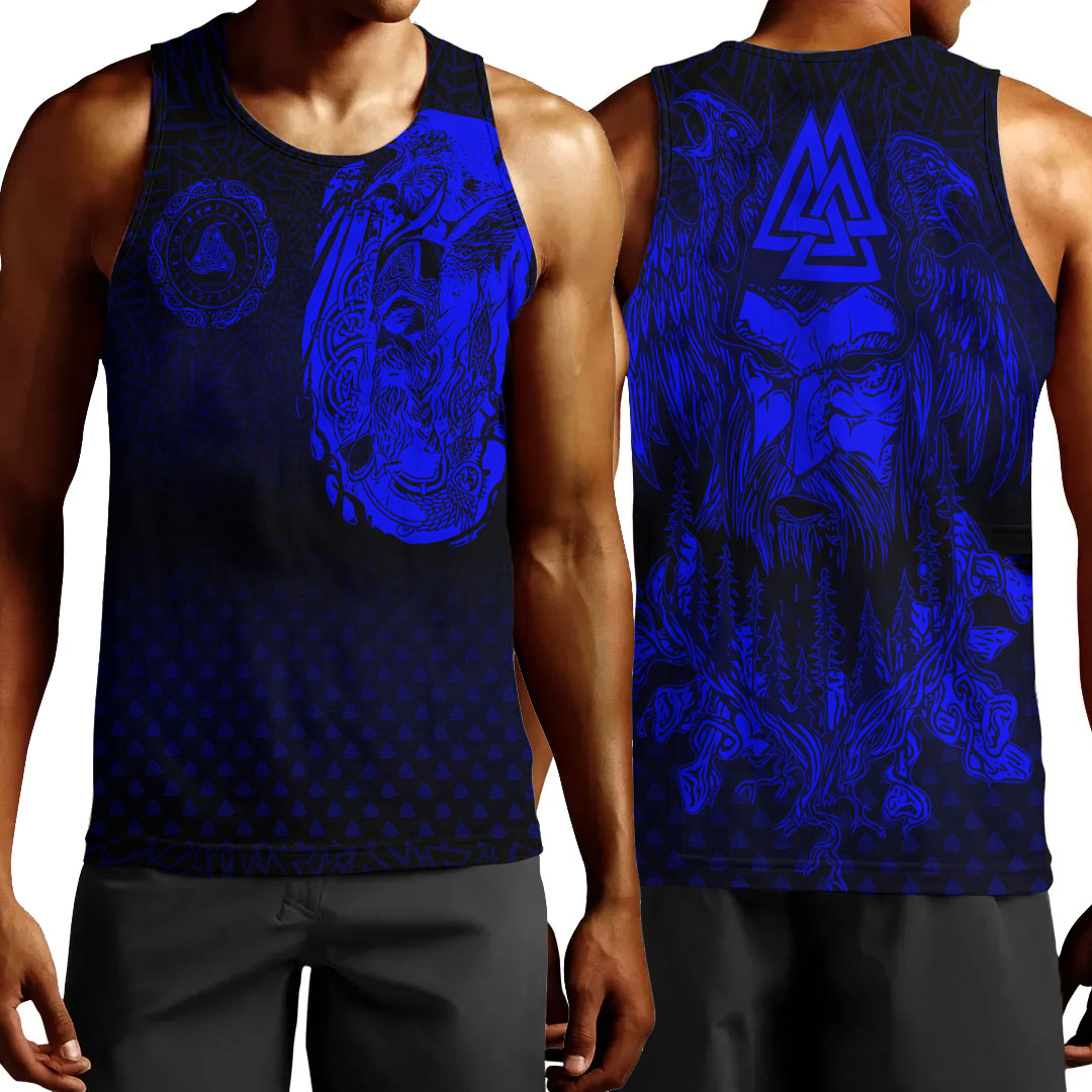 viking-clothing-viking-odin-raven-tattoo-style-blue-version-men-tank-top