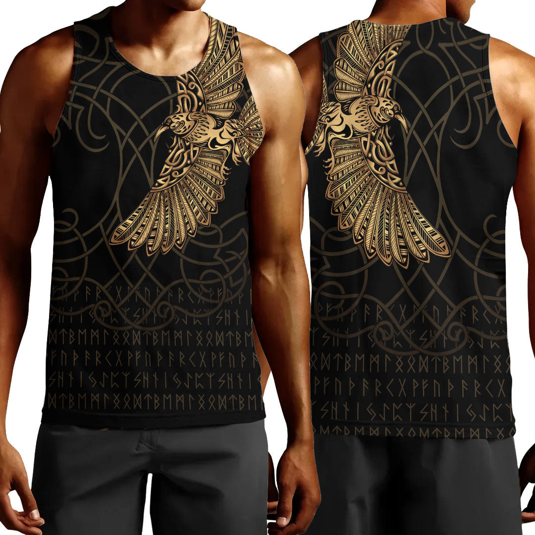 viking-clothing-viking-odins-celtic-ravens-gold-version-men-tank-top