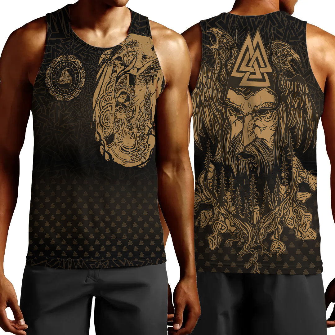 viking-clothing-viking-odin-raven-tattoo-style-gold-version-men-tank-top