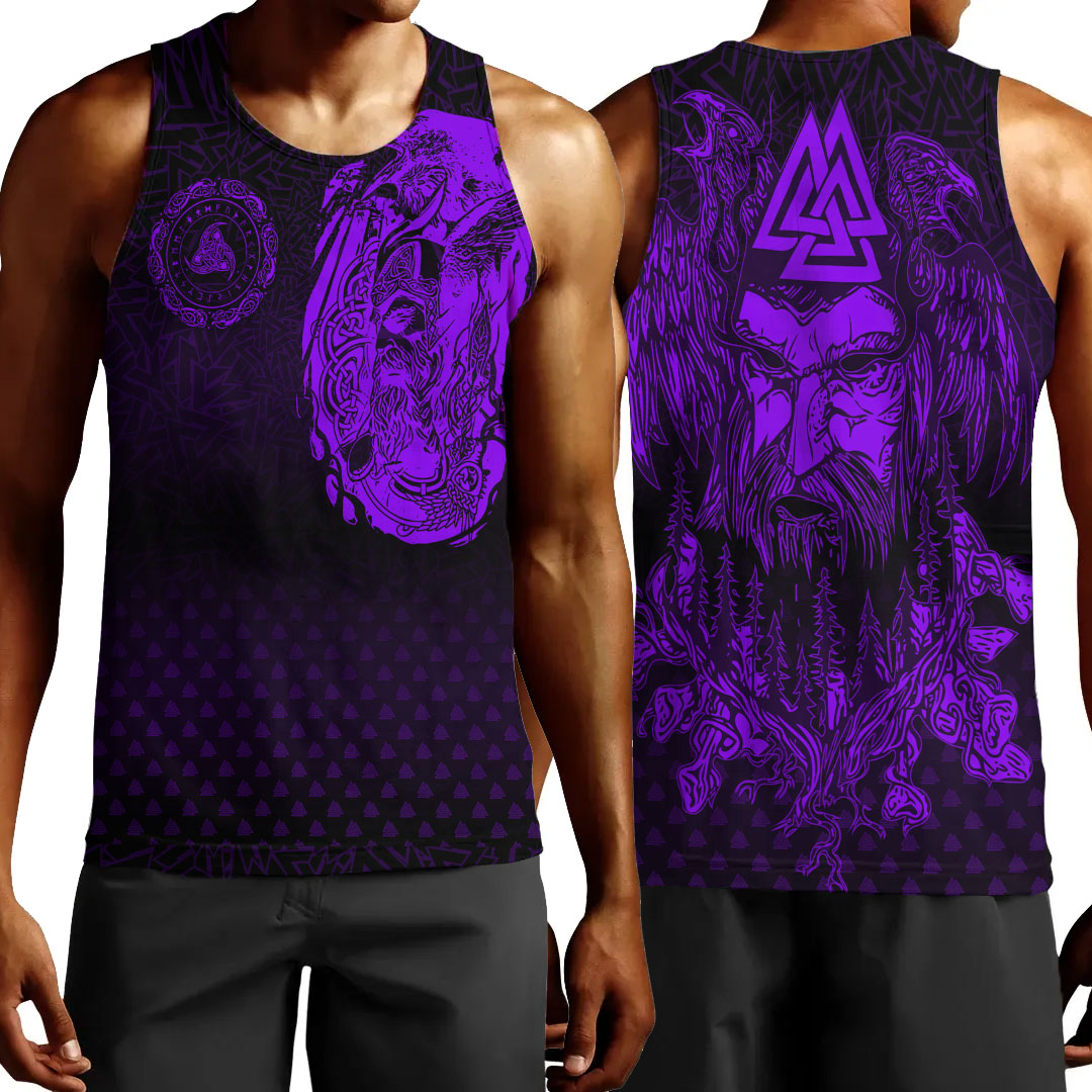 viking-clothing-viking-odin-raven-tattoo-style-purple-version-men-tank-top