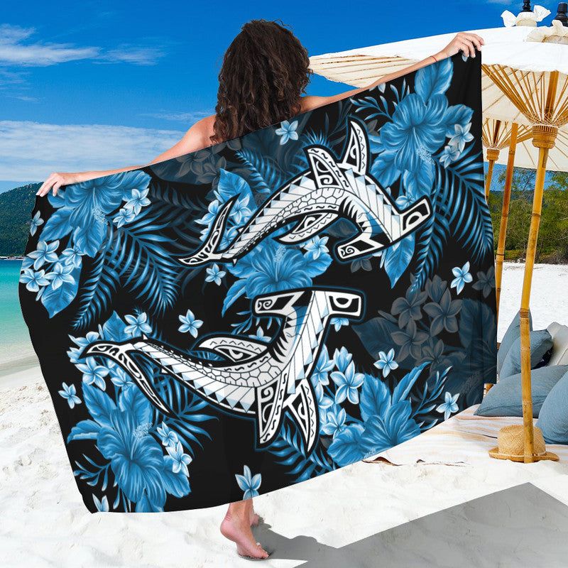 hawaii-summer-colorful-shark-sarong-light-blue