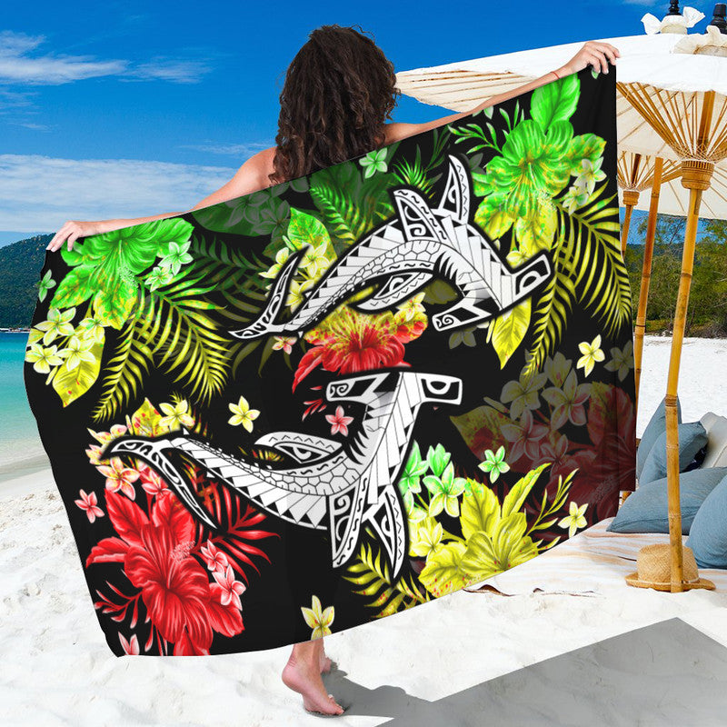 hawaii-summer-colorful-shark-sarong-reggage