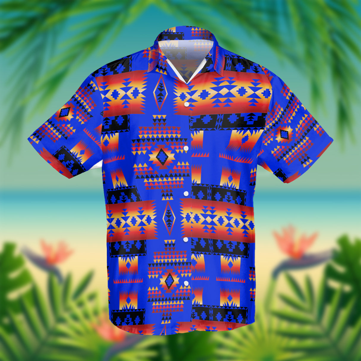 blue-native-tribes-pattern-native-american-hawaiian-shirt-3d-style-blue