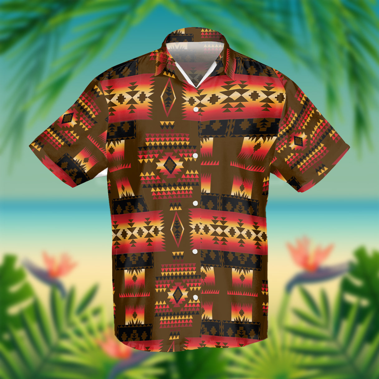 Black Native Tribes Pattern Native American Hawaiian Shirt 3D LT10 - Wonder Print Shop