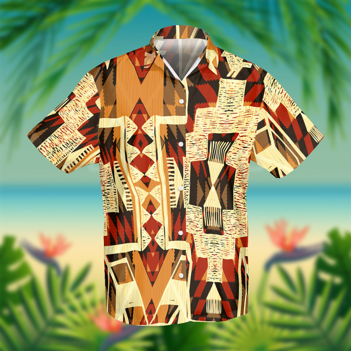 Tribal Yellow Arrow Native American Hawaiian Shirt 3D LT10 - Wonder Print Shop