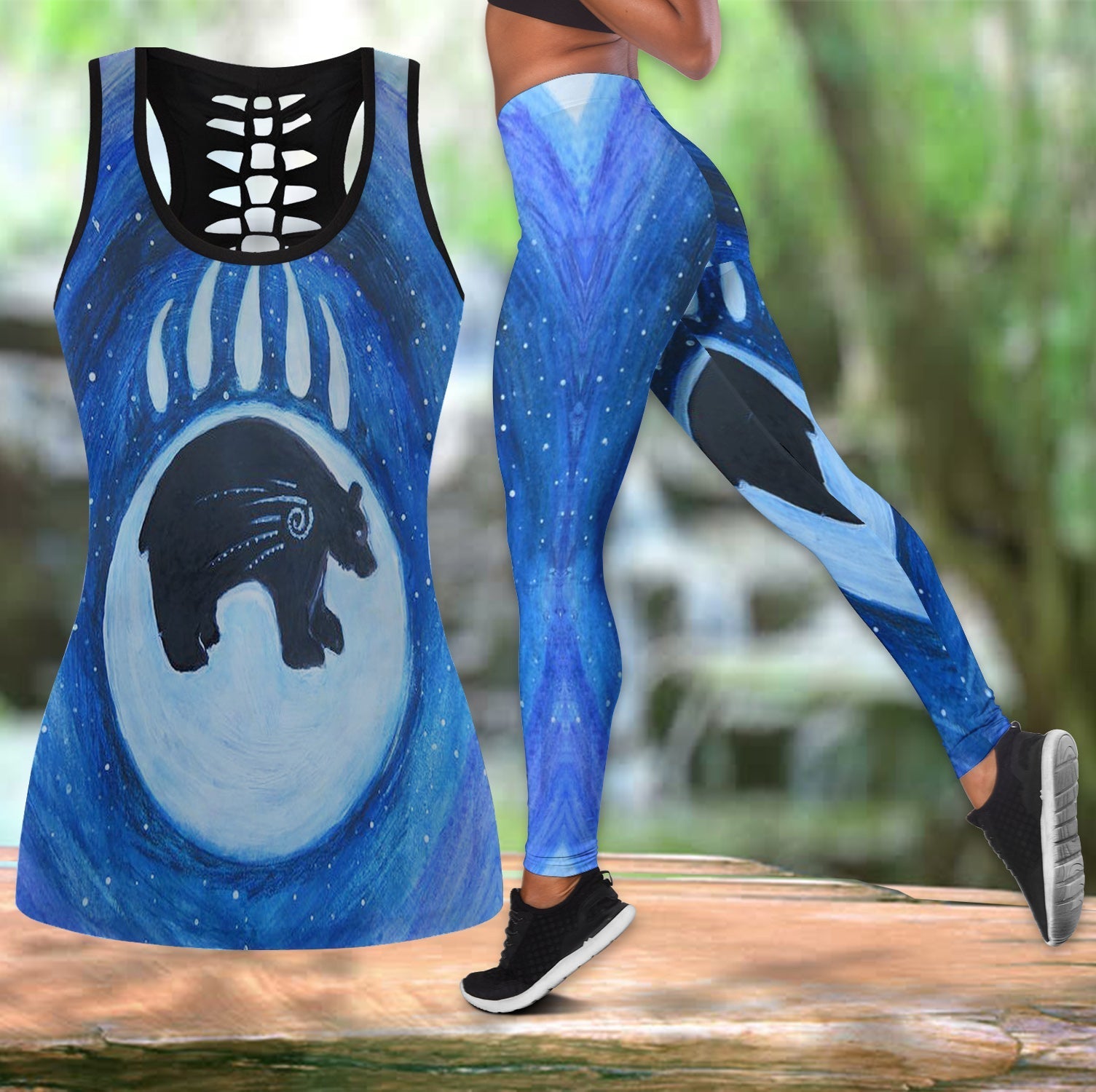 mama-bear-footprints-native-american-hollow-tanktop-leggings-set