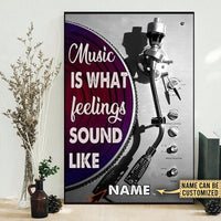 Personalized vertical poster with purple quote, microscope graphic, and customizable NAME