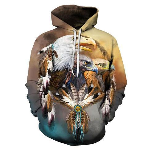 Eagle 3d Hoodie Native American Style LT10 - Wonder Print Shop