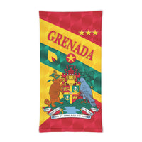 Grenada neck gaiter bandana with full-color flag design, crest, and stars