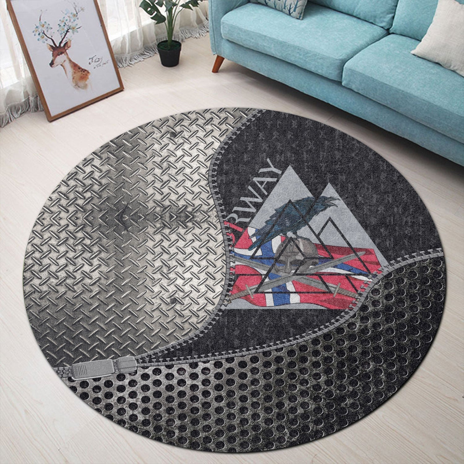 viking-carpet-norway-valknut-round-carpet