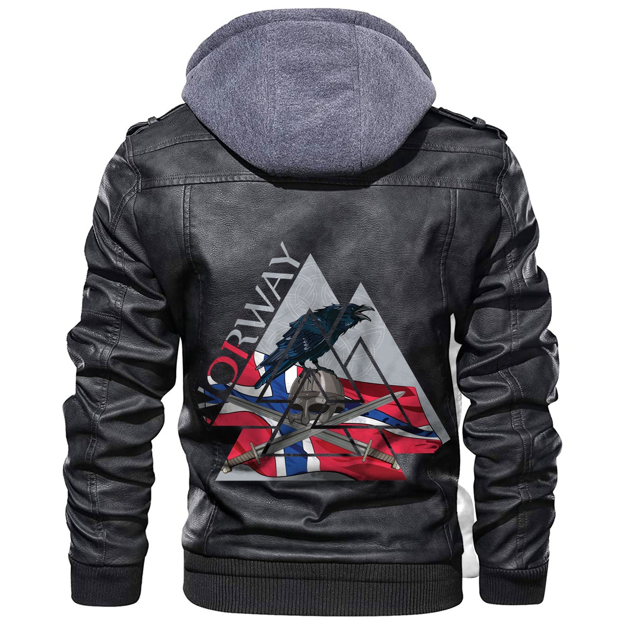 Viking Norway Valknut Leather Jacket RLT12 - Wonder Print Shop