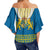 sweden-off-shoulder-wrap-waist-top-swedish-coat-of-arms-with-scandinavian-flowers