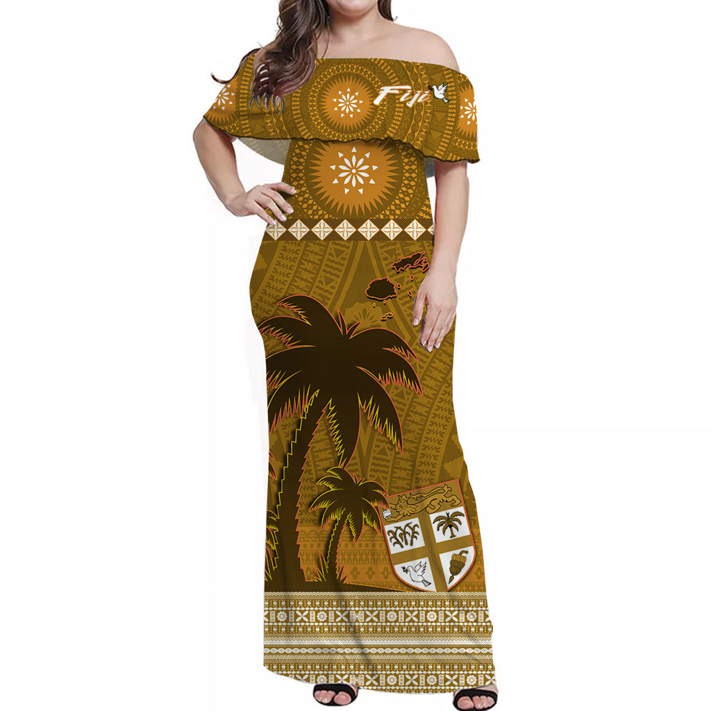 custom-personalised-bula-fiji-off-shoulder-long-dress-fijian-tapa-with-palm-tree-gold