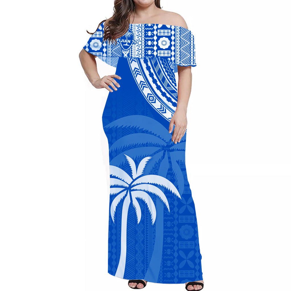 fiji-rugby-sevens-off-shoulder-long-dress-fijian-7s-tapa-polynesian-blue-ver01