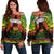 Samoa Rugby Off Shoulder Sweater Teuila Torch Ginger Gradient Style - Wonder Print Shop