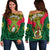 Custom Personalised Vanuatu Rugby Off Shoulder Sweater Coat Of Arms Polynesian Pattern - Wonder Print Shop