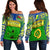 Custom Personalised Malampa Province Off Shoulder Sweater Vanuatu Pig Tusk Polynesian Flag Style - Wonder Print Shop