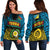 Custom Personalised Torba Province Off Shoulder Sweater Vanuatu Pig Tusk Polynesian Flag Style - Wonder Print Shop