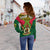 Custom Personalised Vanuatu Rugby Off Shoulder Sweater Coat Of Arms Polynesian Pattern - Wonder Print Shop