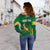 (Custom Personalised) South Africa Rugby Off Shoulder Sweater Springboks Champion LT13 - Wonder Print Shop