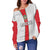 Morocco Football Off Shoulder Sweater World Cup 2022 Soccer Lions de l'Atlas Champions LT13 - Wonder Print Shop