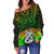 Aotearoa Fern Off Shoulder Sweater New Zealand Hei Tiki Special Style LT13 - Wonder Print Shop