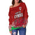 (Custom Personalised) Wales Football 2022 Off Shoulder Sweater Come On CYMRU The Red Wall LT13 - Wonder Print Shop