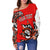 Canada Haida Off Shoulder Sweater Maple Leaf Canadian LT13 - Wonder Print Shop