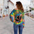 (Custom Personalised) Hawaii Rainbow Tie Dye Off Shoulder Sweater Flowers Polynesian Hawaiian Tribal LT13 - Wonder Print Shop