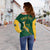 (Custom Personalised) South Africa Rugby Off Shoulder Sweater Springboks Champion Bokke African Pattern Go Bokke LT13 - Wonder Print Shop