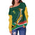 (Custom Personalised) South Africa Rugby Off Shoulder Sweater Springboks Champion Bokke African Pattern Go Bokke LT13 - Wonder Print Shop