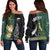 Custom Personalised South Africa Protea and New Zealand Fern Off Shoulder Sweater Rugby Go Springboks vs All Black LT13 - Wonder Print Shop