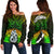 Aotearoa Fern Off Shoulder Sweater New Zealand Hei Tiki Special Style LT13 - Wonder Print Shop