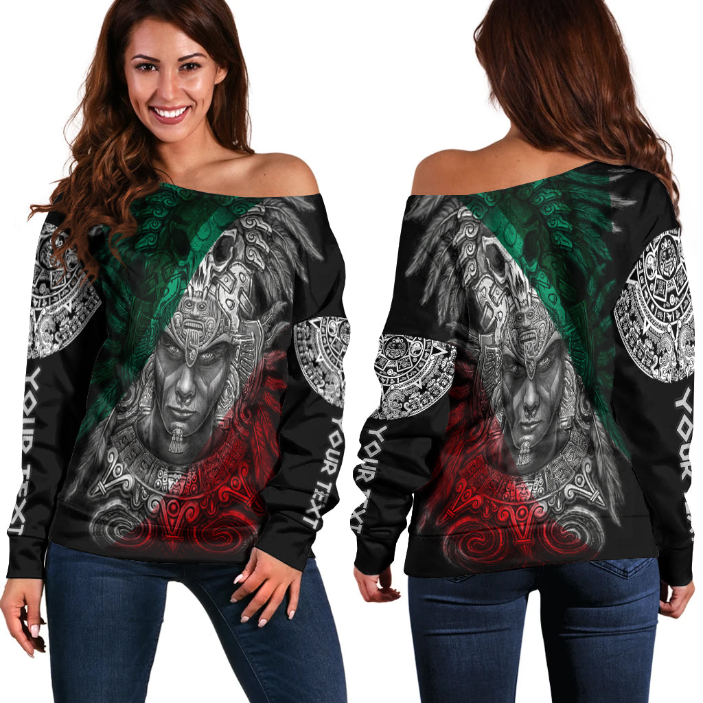 custom-personalised-mexico-off-shoulder-sweater-warrior-eagle-aztec-lt13