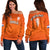 Netherlands Football Off Shoulder Sweater 2022 Soccer World Cup Oranje Champions LT13 - Wonder Print Shop