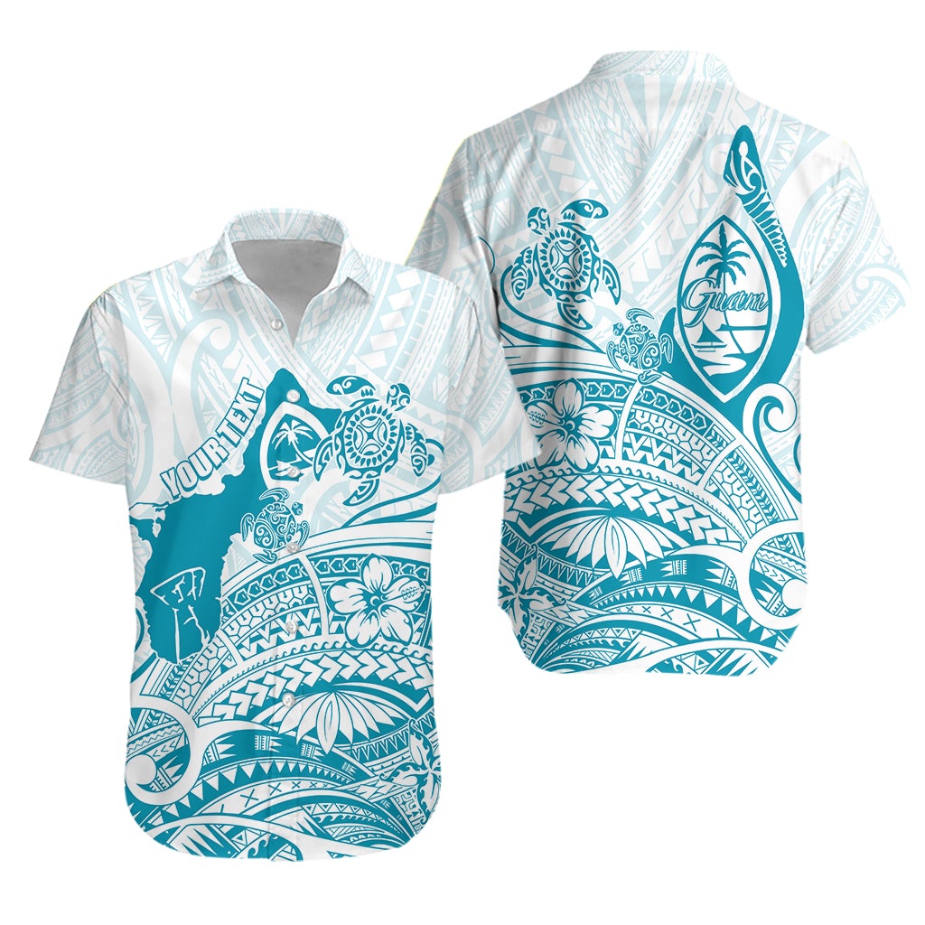 (Custom Personalized) Guam Hawaiian Shirt Ocean and Turtle Simple Style - Wonder Print Shop