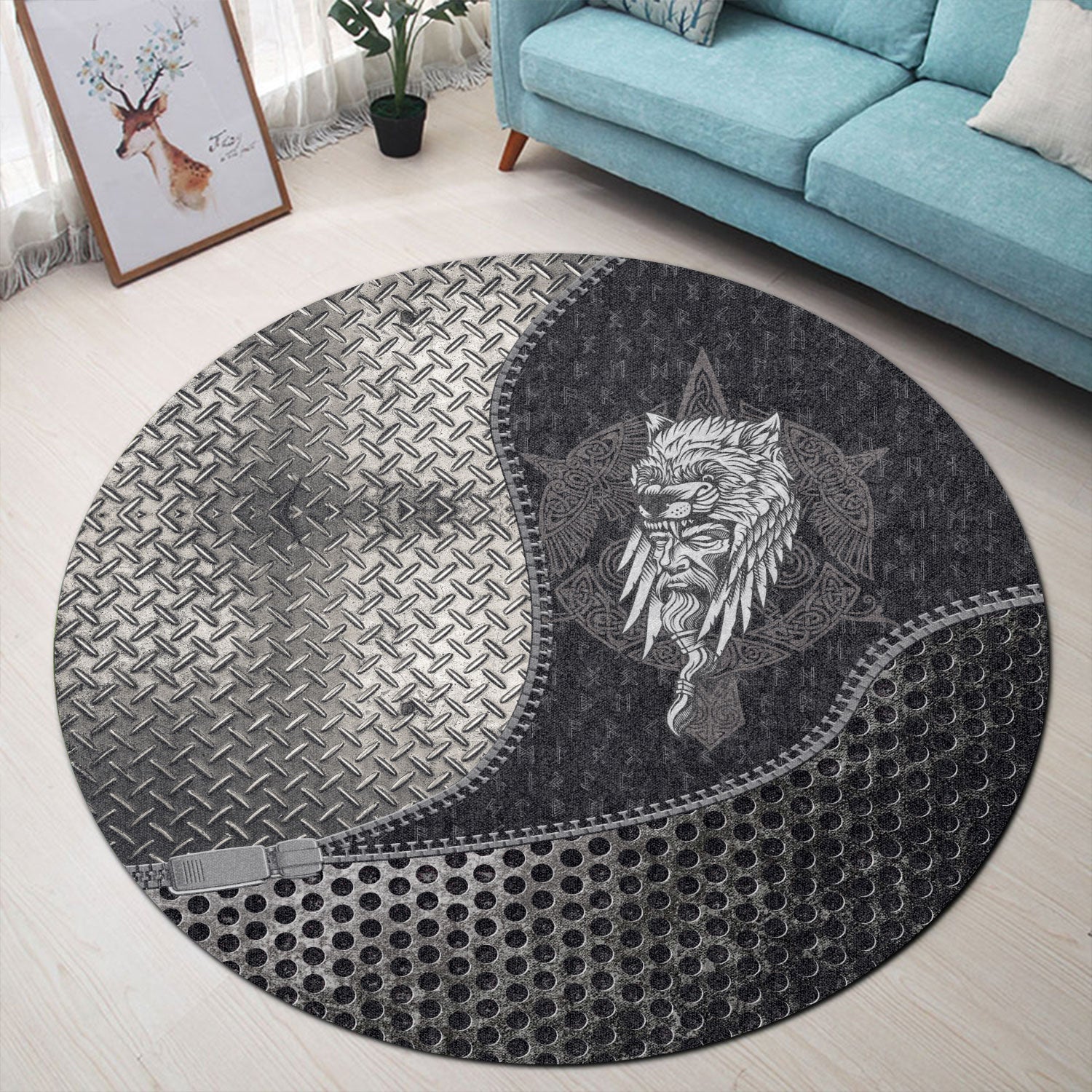 viking-carpet-odin-warrior-round-carpet