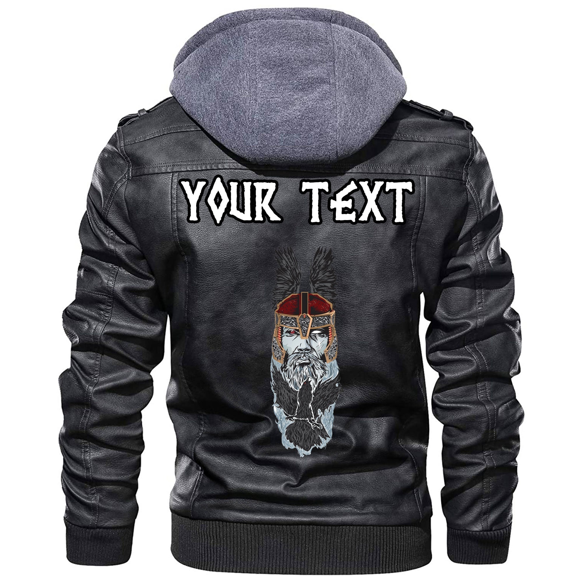 (Custom) Wonder Print Shop - Odin God Leather Jacket RLT12 - Wonder Print Shop