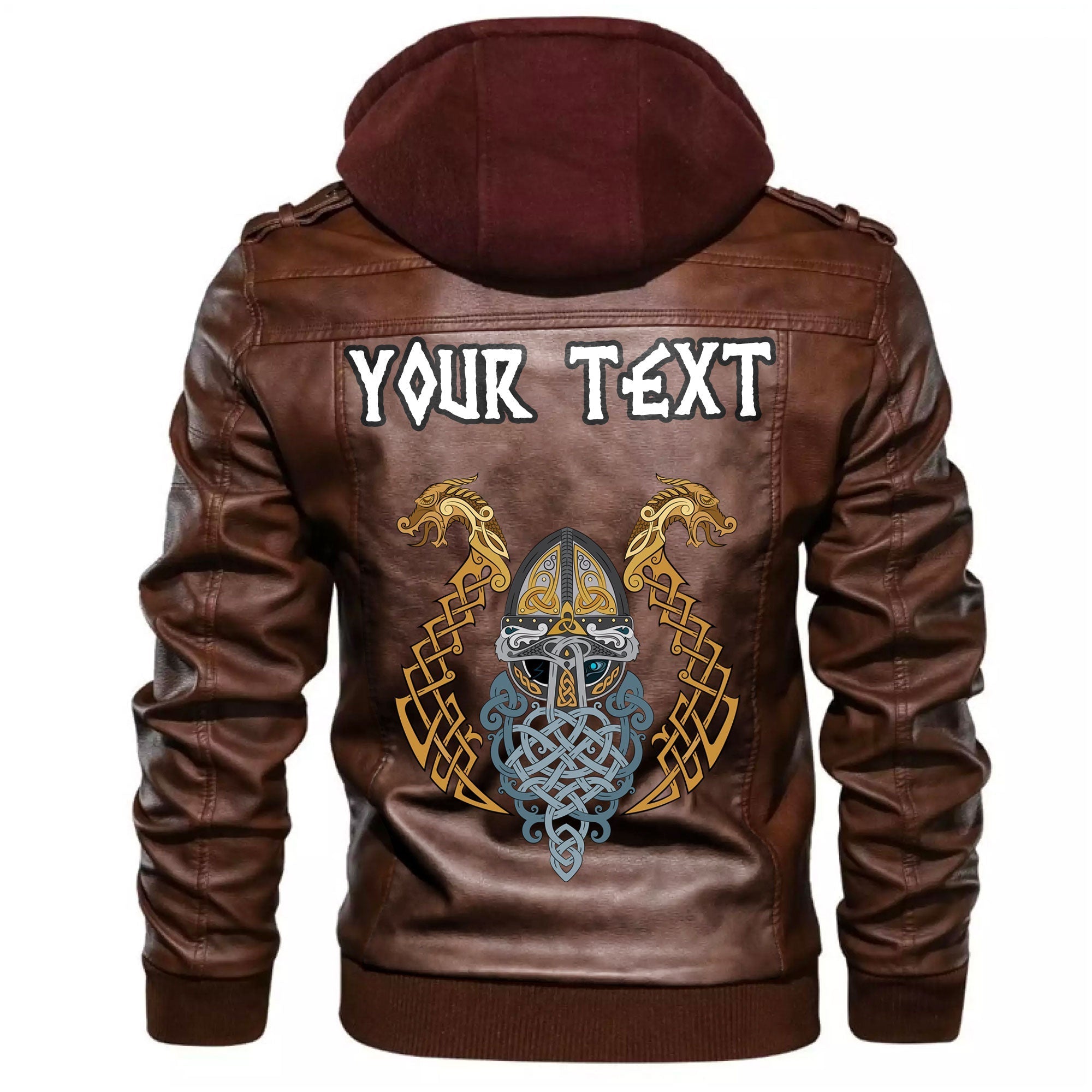 (Custom) Wonder Print Shop - Odin Wotan Leather Jacket RLT12 - Wonder Print Shop