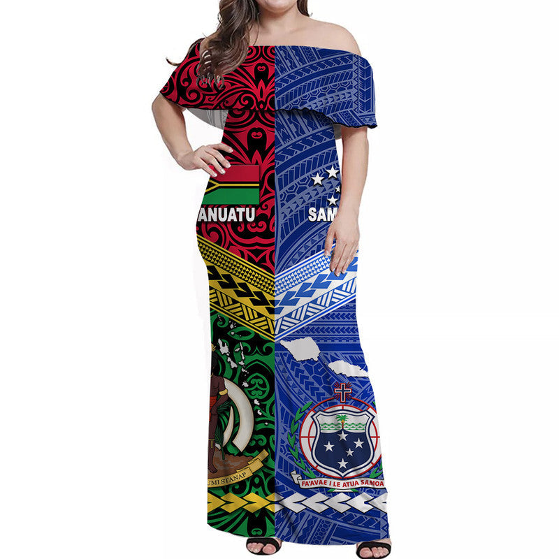 samoa-and-vanuatu-off-shoulder-long-dress-together