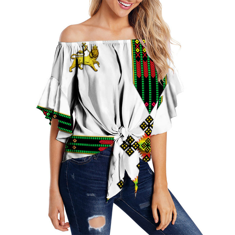 ethiopia-off-shoulder-waist-wrap-top-ethiopian-lion-of-judah-simple-tibeb-style-flag-style