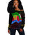 Eritrea Independence Day Off Shoulder Sweater Ethnic African Pattern - Black - Wonder Print Shop