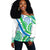 Sierra Leone Personalised Off Shoulder Sweater Ankara Style - Wonder Print Shop