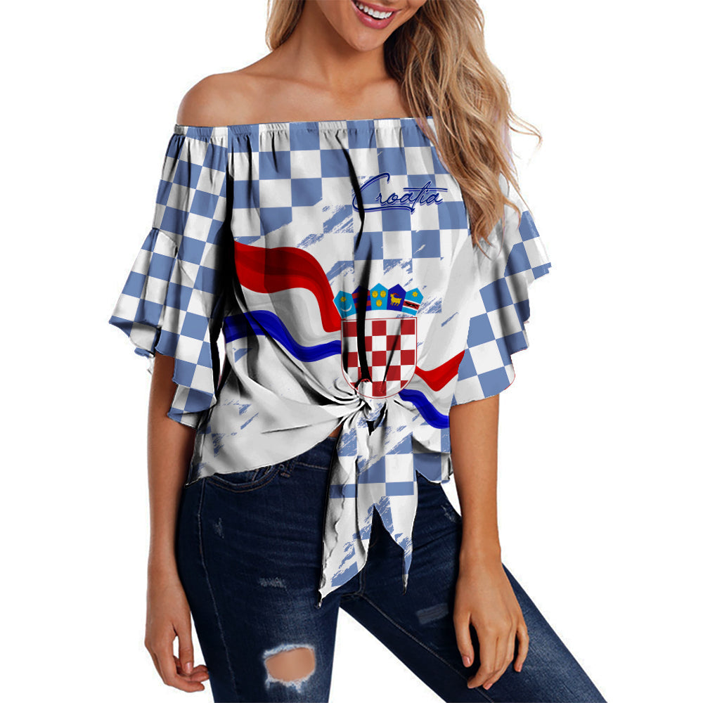 croatia-off-shoulder-waist-wrap-top-checkerboard-grunge-style-blue-color