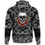 Viking Hoodie Old Skeleton Head With Axe Premium with Bandana Paisley Style RLT12 - Wonder Print Shop