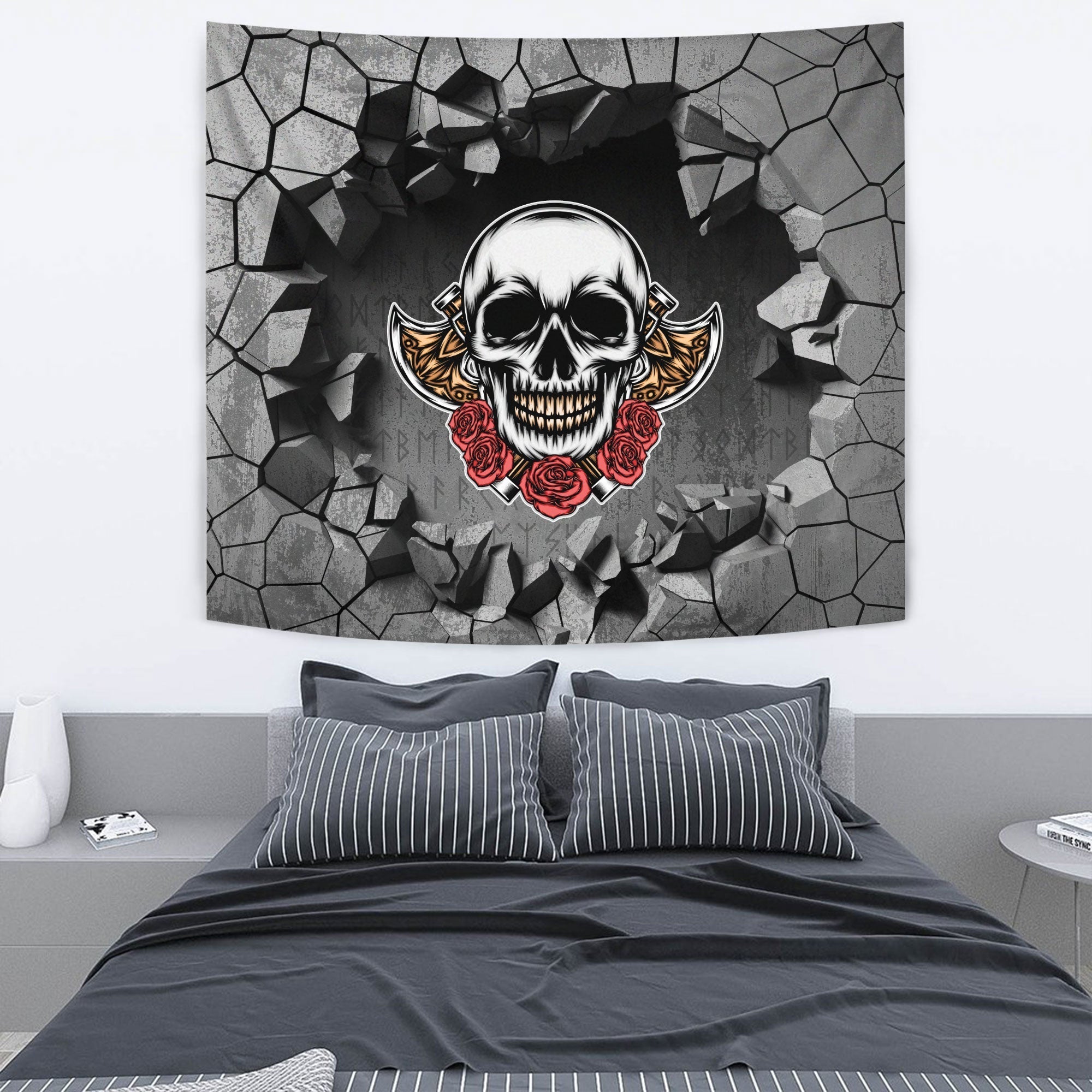 viking-tapestry-odins-celtic-raven-scandinavian-tattoo-2-tapestry