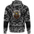 Viking Hoodie Old Skull Face Isolated with Bandana Paisley Style RLT12 - Wonder Print Shop