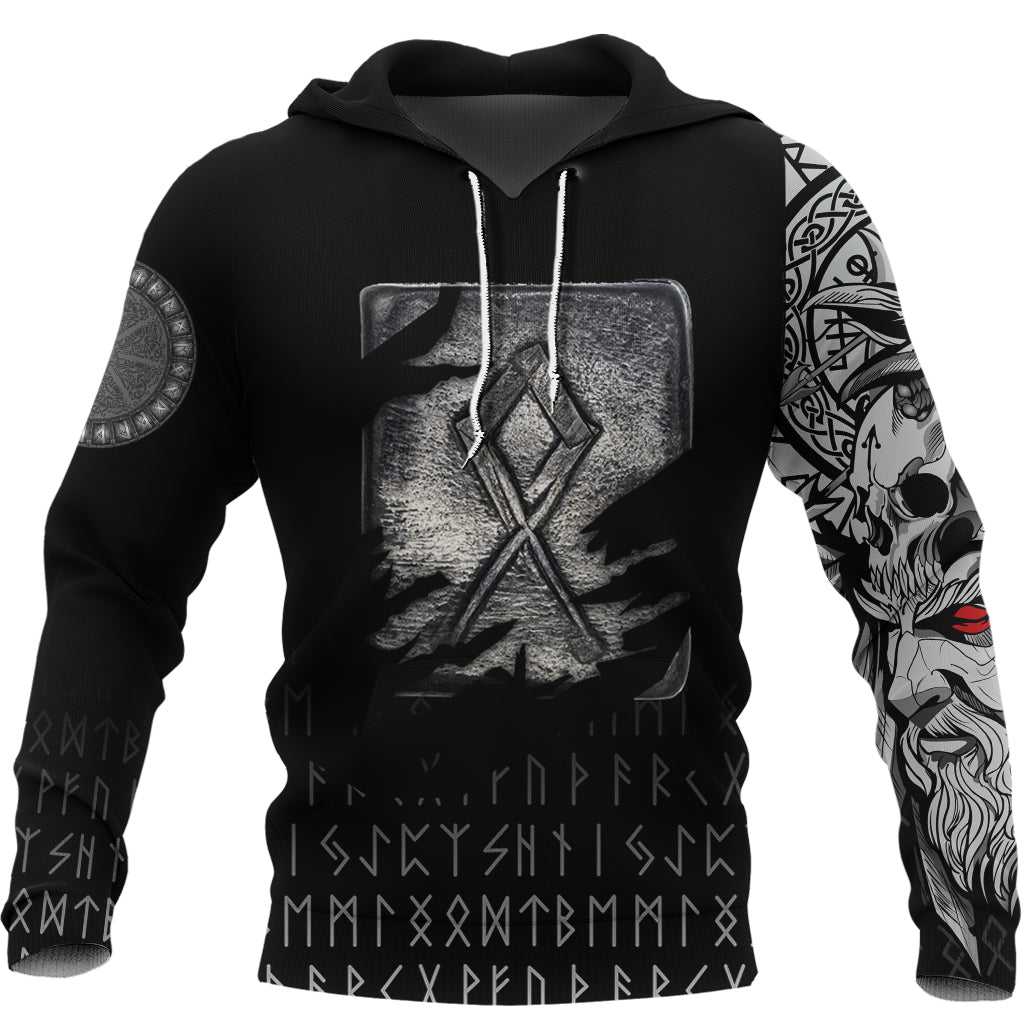 Viking Hoodie Othala Norse Runes RLT12 - Wonder Print Shop