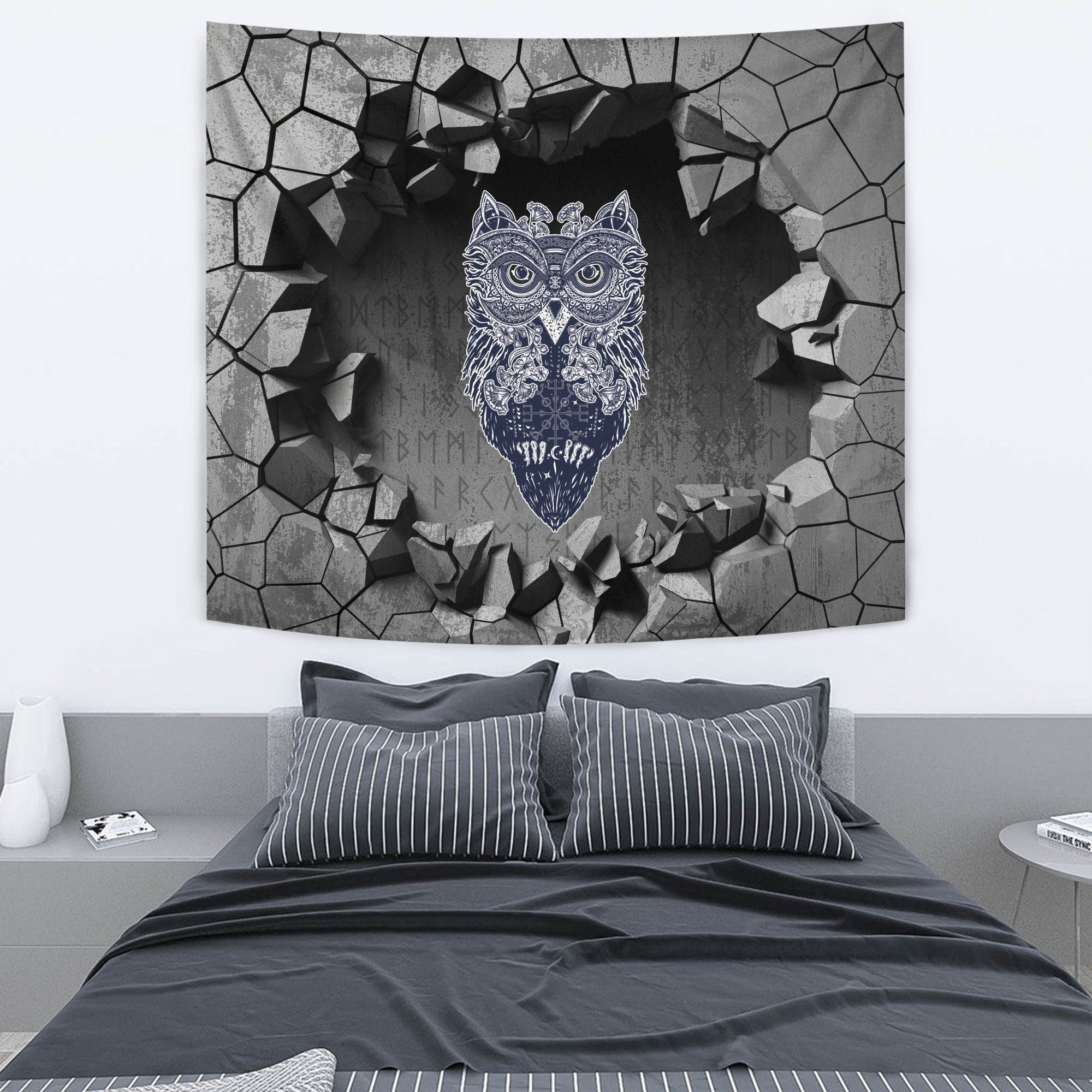 viking-tapestry-old-scandinavian-runic-grunge-letters-tapestry